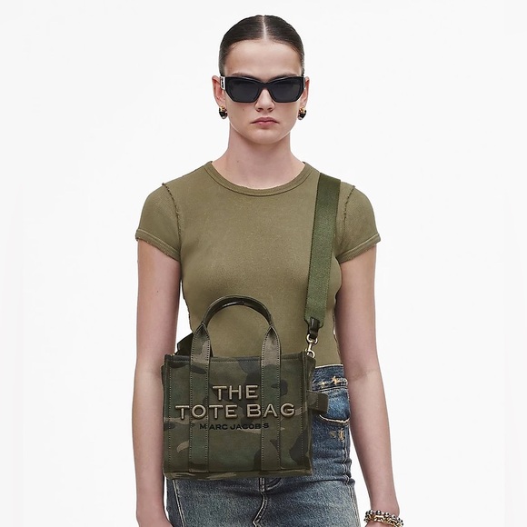 Marc Jacobs The Camo Jacquard Small Tote Bag - Green - Picture 7 of 14